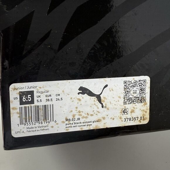 Puma LaMelo Ball MB.02 JR Flare GS Youth Boys Size 6.5 Black Sunset Glow Shoes - Picture 16 of 16